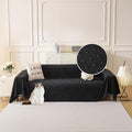 MYSKY HOME Black Couch Covers for Sectional Sofa, Couch Covers for Dogs by MYSKYHOME