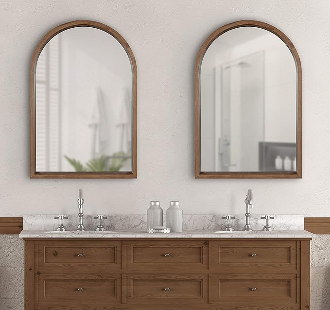 Kate and Laurel Hutton Rustic Arch Mirror, 20 x 30, Natural Rustic, Farmhouse - Image 3