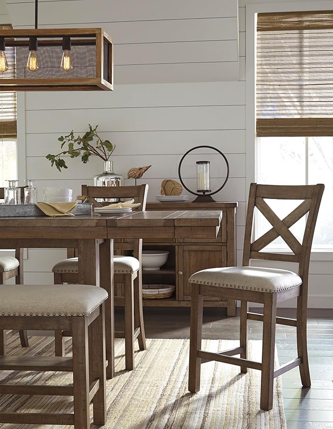 Signature Design by Ashley Morriville Counter Height Upholstered Dining Room - Image 14