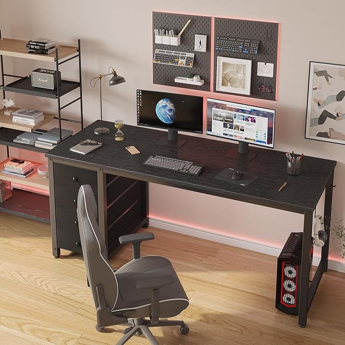 Lufeiya Gaming Desk with Fabric Drawers - Image 2