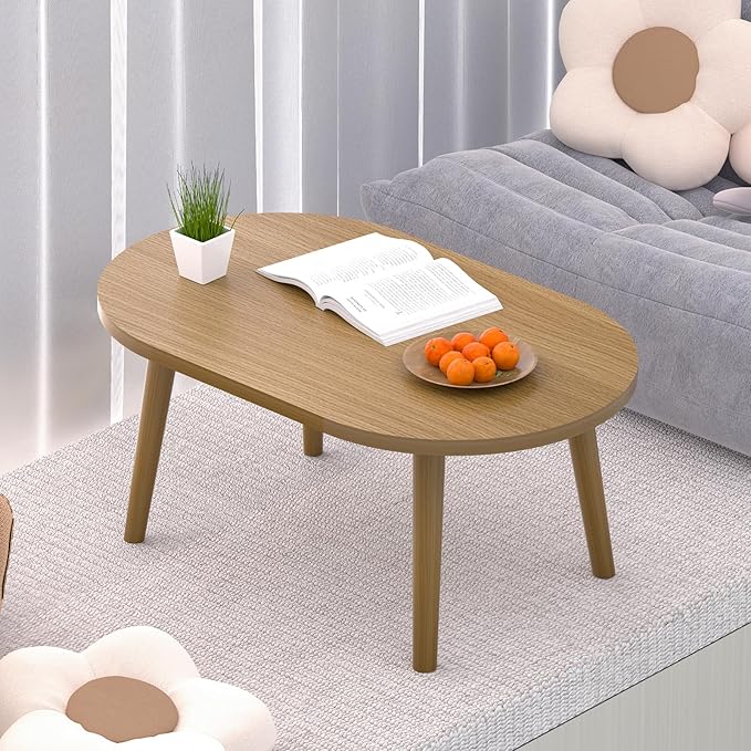 Small Coffee Table for Small Space, Low Table, Floor Table Desk for Sitting on - Image 4