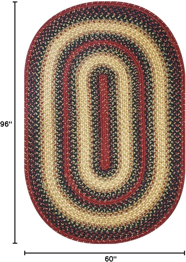Homespice Highland Multi Color Oval Area Rugs, 5x8' - Image 2
