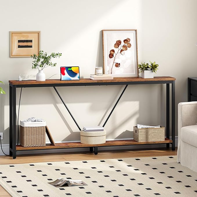 HOOBRO 70.9" Extra Long Sofa Console Table - Image 7