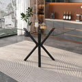 Tempered Glass Dining Table for 4, 48 Inch Rectangular Kitchen Table by Goldfan