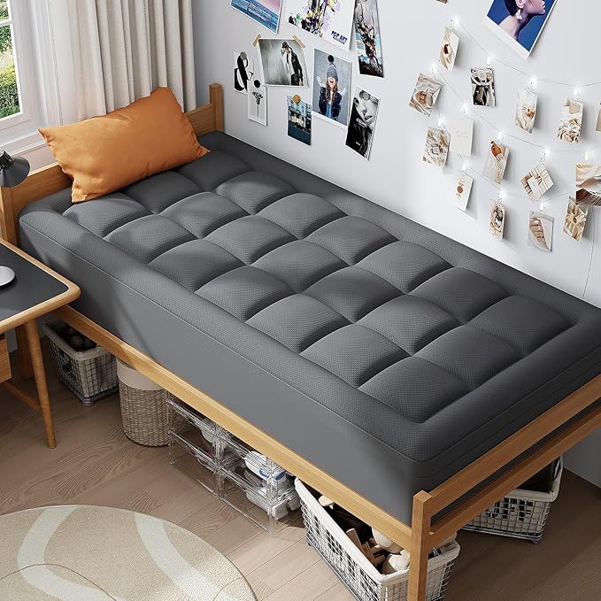 ELEMUSE Dual Layer 3 Inch Memory Foam Mattress Topper Twin XL, Dorm Room 2 Inch - Image 7