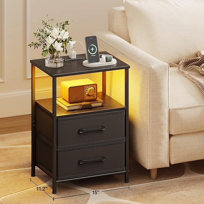 Nightstands Set of 2, Night Stand - Image 6