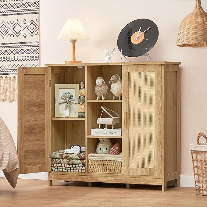 Iwell Rattan Storage Cabinet - Image 4