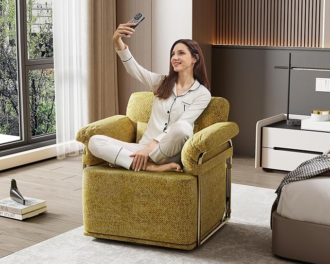 KEIKI Modern Comfy Swivel Accent Reading Chair - Image 6