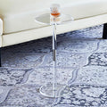 Small Side Table Acrylic Round Drink Table Clear End Table Modern Accent by CRYSFLOA