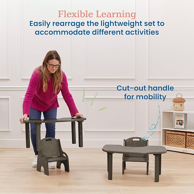 ECR4Kids Little Learner Table and Chair Set, Kids Furniture - Image 5