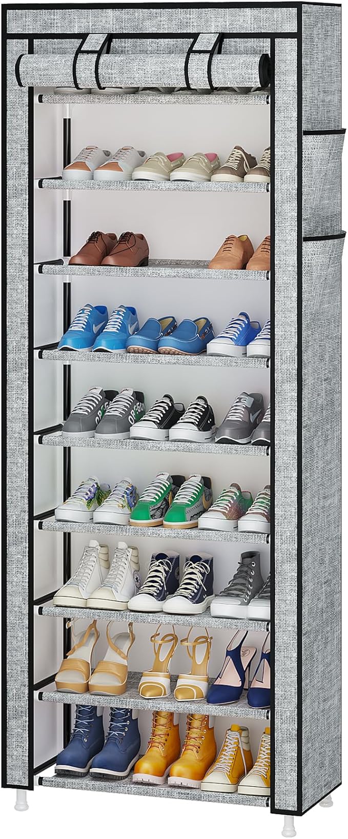 Calmootey 9 Tier Shoe Rack Organizer, Portable Shoe Shelf by Calmootey