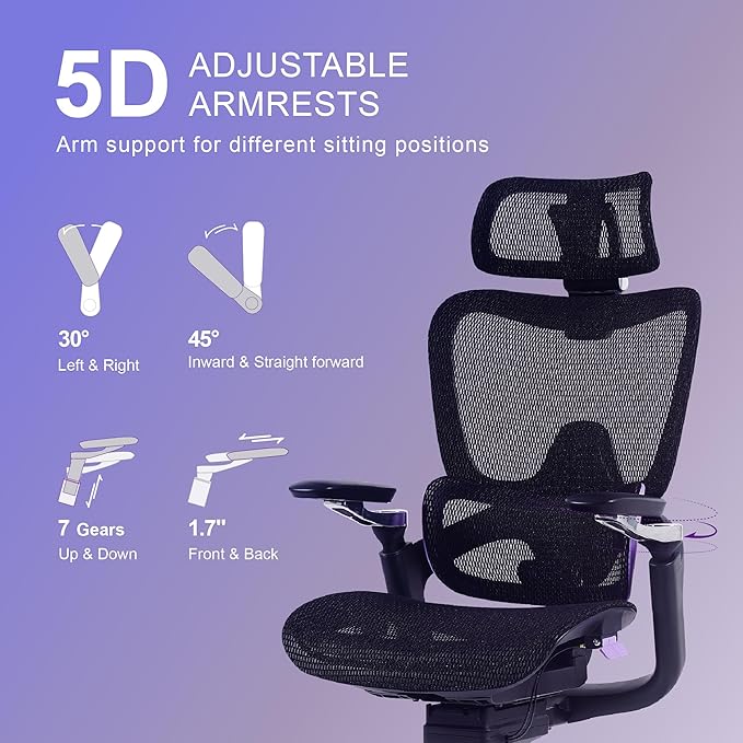 Ergonomic Office Chair, Mesh Home Office Desk Chair - Image 9