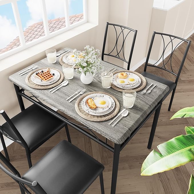 Dining Table Set for 4, Compact Kitchen Table - Image 4
