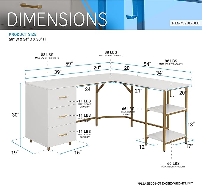 Techni Mobili L Shaped Desk - Image 3
