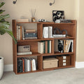 Open Shelf Low Bookcase, Wooden 4-Tier Floor Standing Expandable 25-47 inch by Cmishe