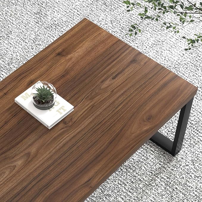 EXCEFUR Modern Coffee Table, Industrial Center Table - Image 4