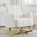 Christopher Knight Home Mapo Wooden Rocking Chair Indoor, Teddy Upholstered by ChristopherKnightHome