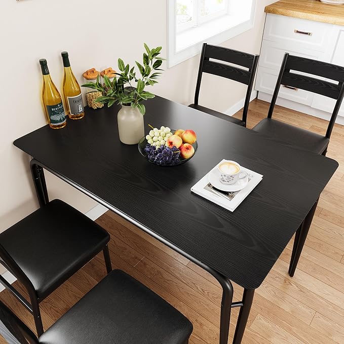 Dining Table for 4, Small Table and Chairs Set of 4, Square Dinette Set for 4 - Image 2