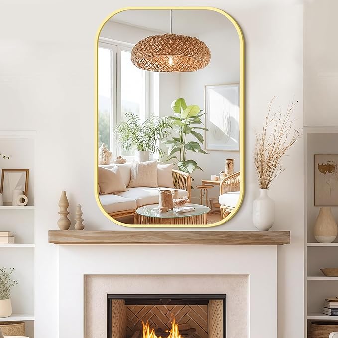 Bathroom Mirrors for Over Sink, 28x40 Gold Vanity Mirror for Bathroom Sink - Image 7