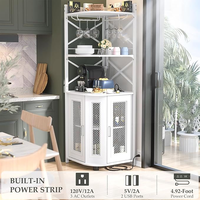 Aheaplus Corner Bar Cabinet - Image 5