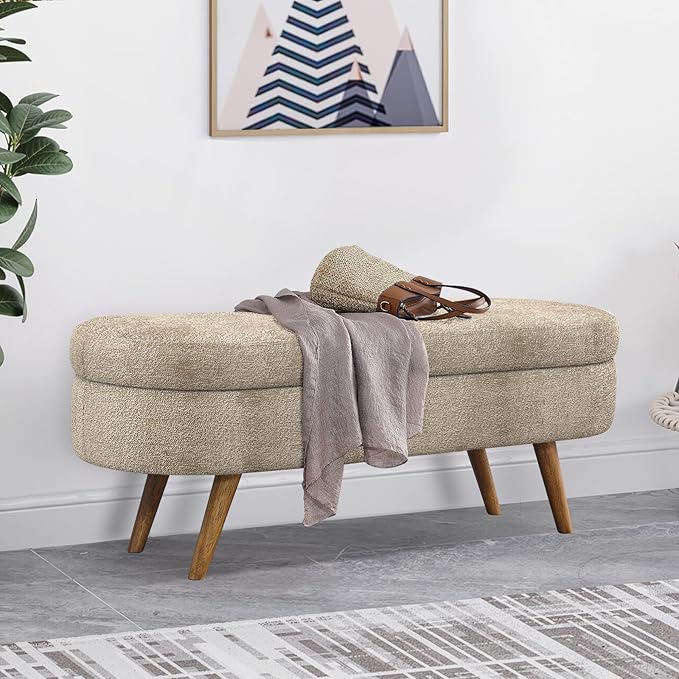 NicBex Ottoman Bench with Storage - Image 2