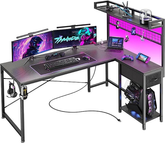 PRAISUN L Shaped Gaming Desk by PRAISUN