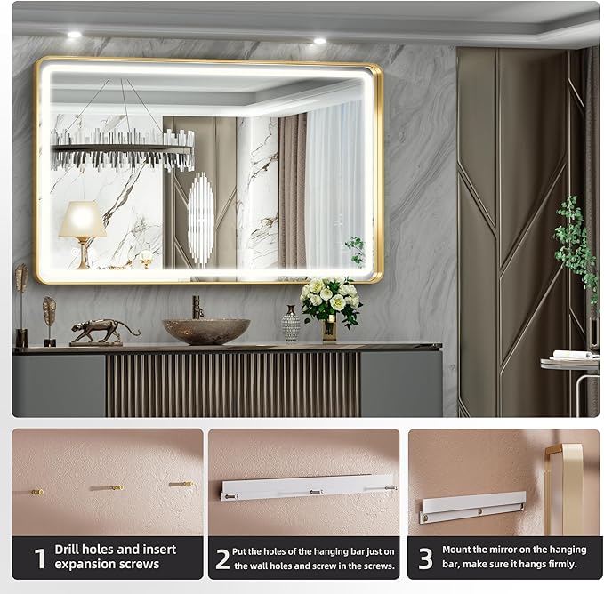 Hasipu LED Bathroom Mirror - Image 6