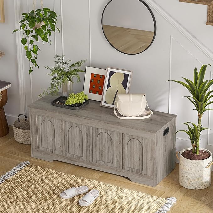 DINZI LVJ Storage Chest, 47.2”Wooden Storage Box - Image 7