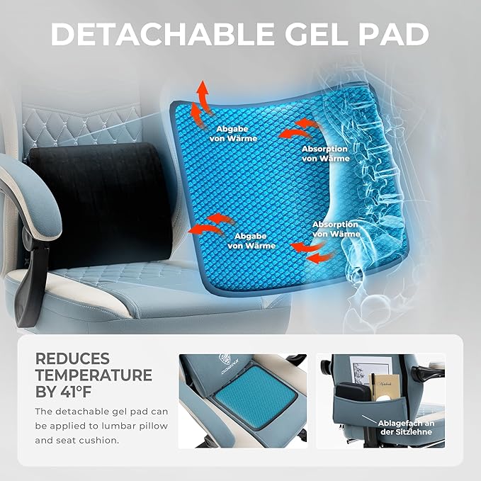 Dowinx Gaming Chair Breathable Fabric Game Chair - Image 5