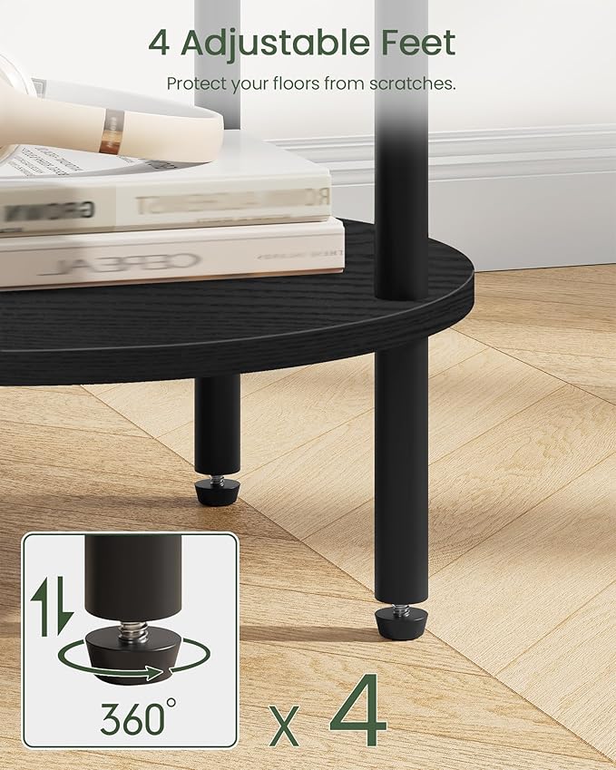 Round Side Table, 2-Tier End Table, Small Side Table - Image 7