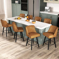 Counter Height Bar Stools Set of 8, Modern Swivel Barstools by ErdoruLiving