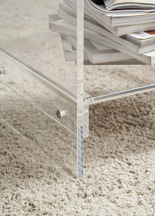 Clear Acrylic End Table，2-Tier，Nightstand - Image 6