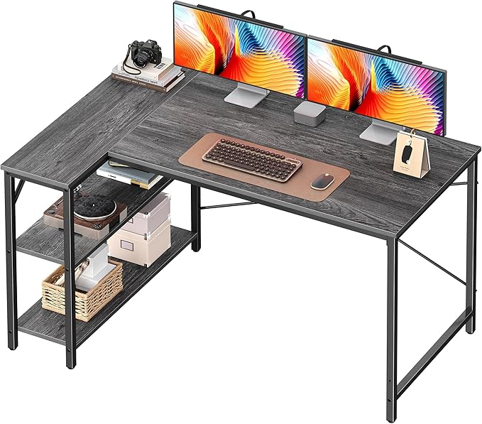 Huuger L Shaped Desk, 47 Inches Computer Desk by Huuger