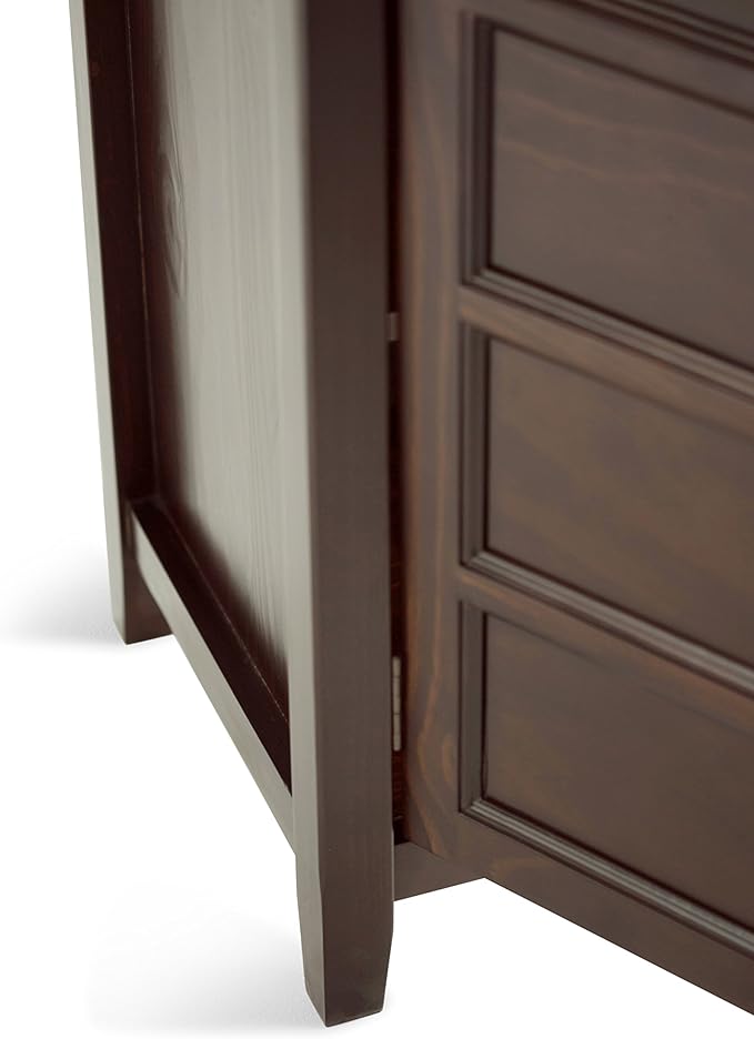 SIMPLIHOME Burlington SOLID WOOD 54 inch Wide Transitional TV Media Stand in - Image 7