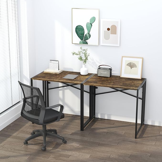 32 inch Small Folding Computer Desk, Writing Gaming Computer Desk - Image 6