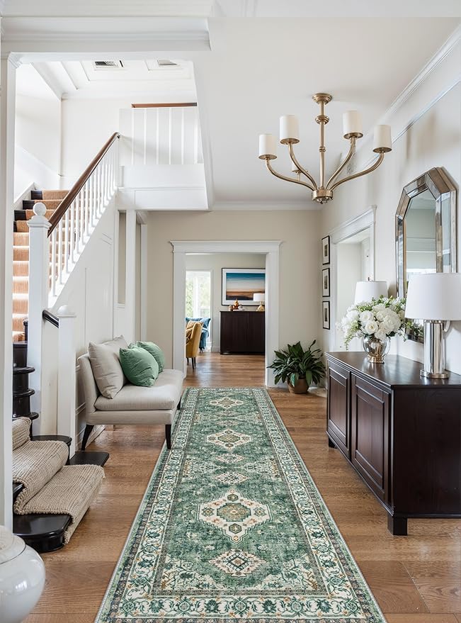 Lahome Oriental Hallway Runner Rug, 2.5x8 Kitchen Runner Non Slip Ultra-Thin - Image 4