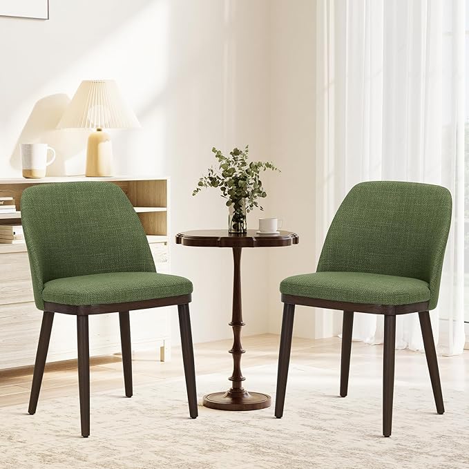 COLAMY Upholstered Dining Chairs Set of 2, Modern Kitchen Chairs by COLAMYINC