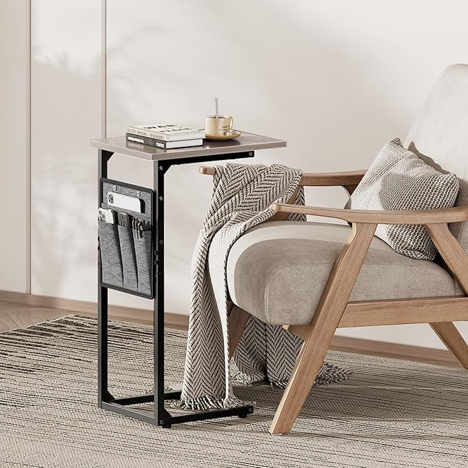 Vagusicc C Shaped End Table, Small Side Table - Image 6