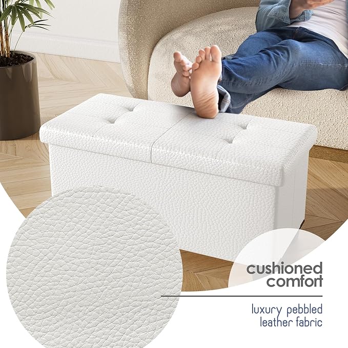 STORAGEBUD Storage Ottoman Bench - Image 7
