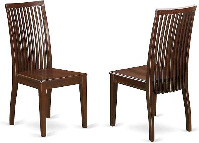 East West Furniture ESIP3-MAH-W 3 Piece Dining Table Set - Image 4
