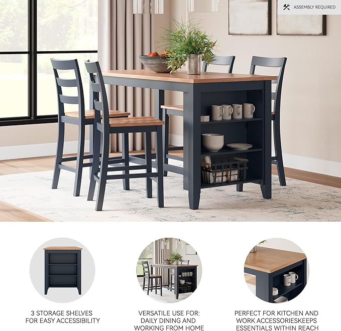 Signature Design by Ashley Gesthaven Modern Counter Height Dining Table - Image 4