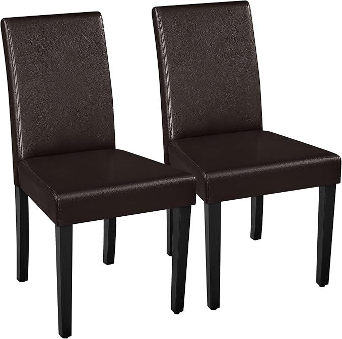 Yaheetech Dining Chairs Set of 2 Faux Leather Modern Dining Room Chairs by Yaheetech