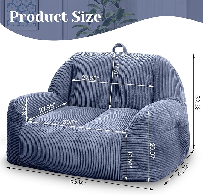 Giant Bean Bag Chair, Faux Fur Bean Bag Chairs - Image 2