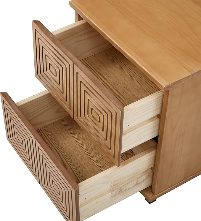 MUSEHOMEINC Wood Nightstand - Image 7