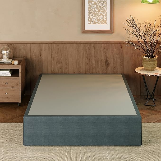 EMODA Queen Bed Frame with Cover No Box Spring Needed, 14 Inch Heavy Duty Metal - Image 8