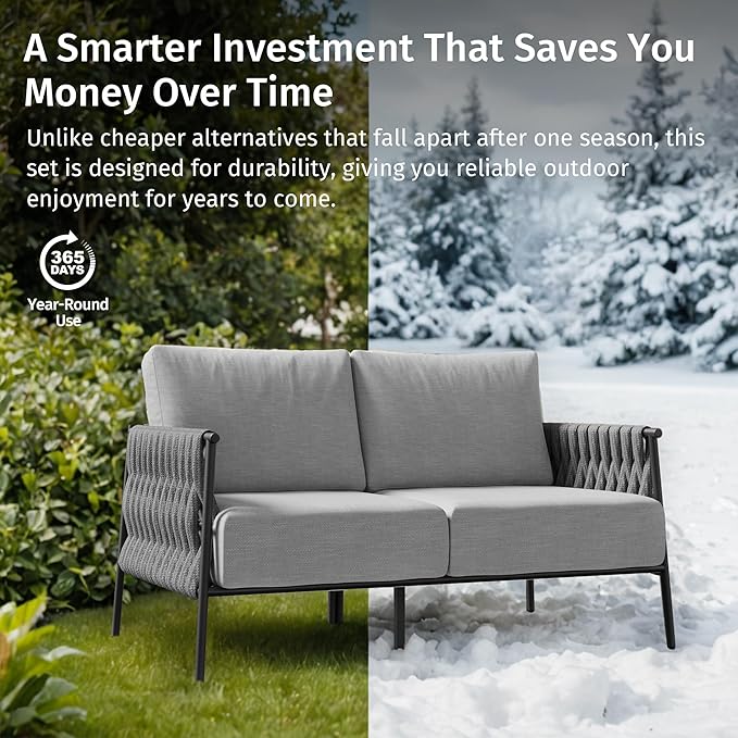 EAST OAK Outdoor Furniture | Life Chatter Loveseat | 2 Seater Sofa - Image 10