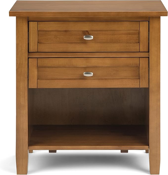 SIMPLIHOME Warm Shaker SOLID WOOD 24 inch Wide Transitional Bedside Nightstand - Image 5
