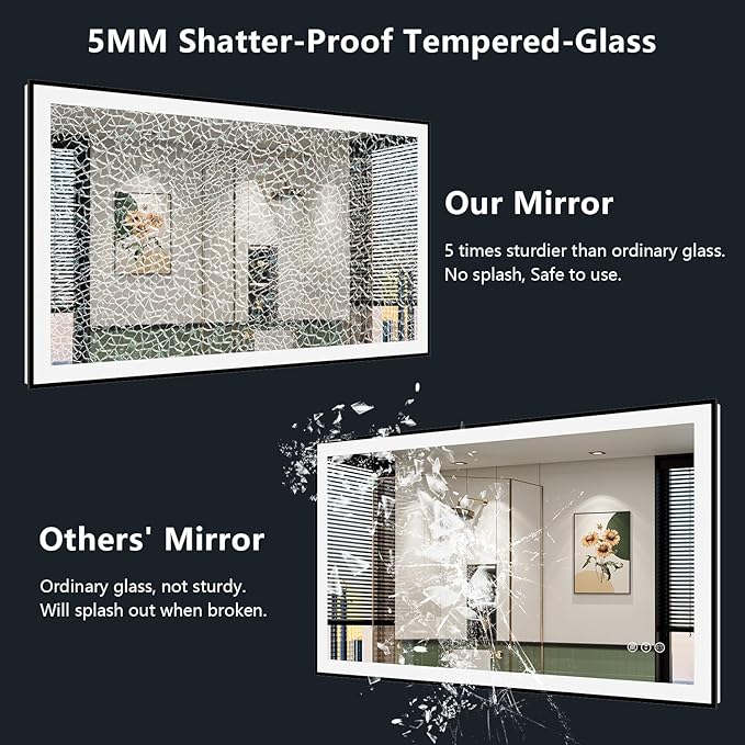 32x36 Inch LED Bathroom Mirror - Image 7