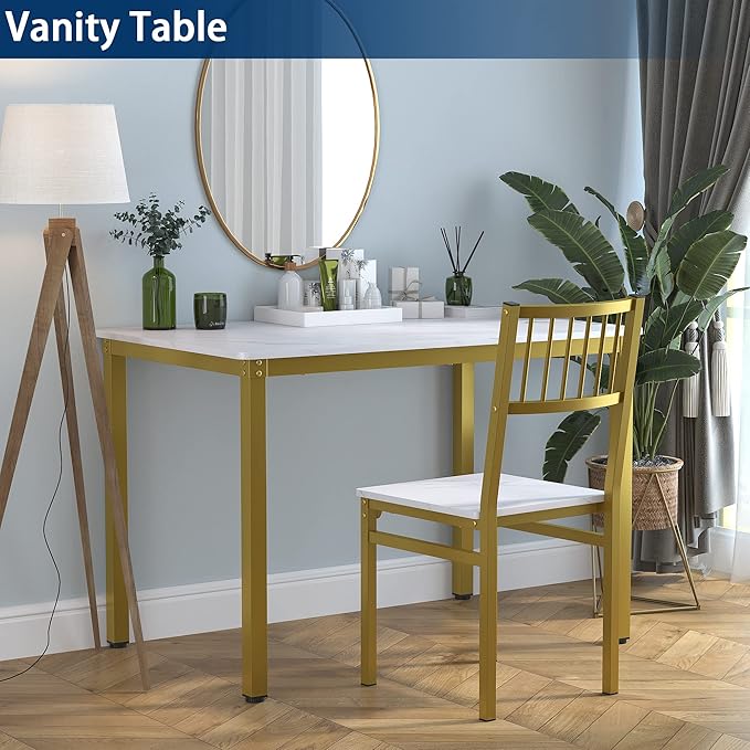 Teraves Dining Table Set for 4/Computer Desk, Kitchen Table - Image 6