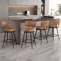 Counter Height Bar Stools, Faux Leather Kitchen Counter Stools by ErdoruLiving